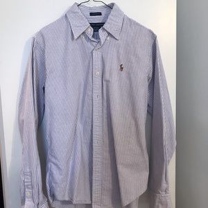 Blue/purple stripe Ralph Lauren button up, size 8